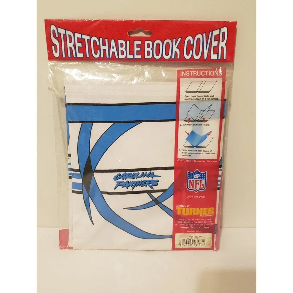 Carolina Panthers Stretchable Book Cover NFL‎ Vintage